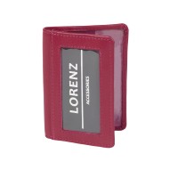 Lorenz Leather Travel Card Holder with Back Window