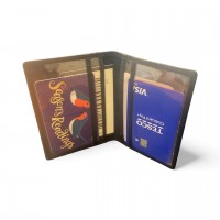 Lorenz Leather Travel Card Holder with Back Window