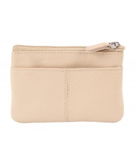 London Leathergoods Cow Leather Top Zip Coin Purse with Key Ring -FURTHER REDUCTIONS!