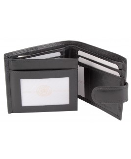 London Leathergoods Cow Nappa RFID Proof Notecase with Security Tab & Credit Card Swing Section- Price Drop !