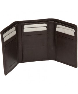 London Leathergoods Cow Nappa RFID Proof Trifold Shirt Wallet- New Lower Price