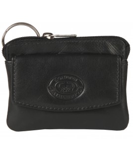 London Leathergoods Soft Cow Nappa Unisex Purse with Zip and Front Flap