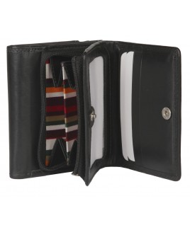 London Leathergoods Cow Nappa Zip Round Purse with Two Wallet Sections- FURTHER REDUCTIONS!!!