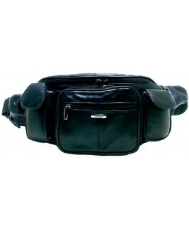 Lorenz Sheep Nappa Large Bum Bag with Zips & Pockets