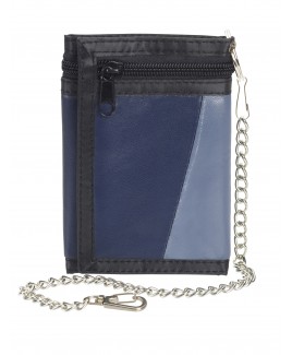 Multi Sheep Nappa Trifold Wallet Multi with a Long Zip and Chain-CLEARANCE!