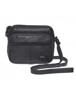 Lorenz Compact Sheep Nappa X-Body Bag with Belt Loop & Detachable Strap