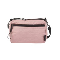 Lorenz Top Zip Mini Shoulder Bag with Front Zip, Detachable Strap & Extra Strap for X-Body Wear In Soft Crinkled Nylon