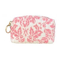 Lorenz Botanical Quilted Fabric Zipped Purse with Keyring Zip Pull