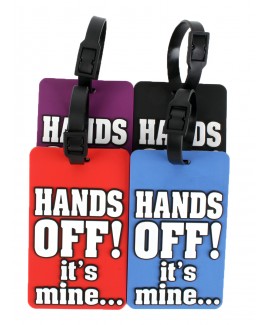 PVC Luggage Tag "Hands Off"
