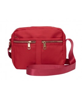 Polyester Top Zip X Body Bag with 3 Front Zips & Back Zip
