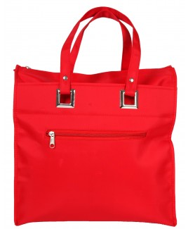Top Zip Tote Shopper with Silver Fittings