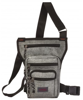 Lorenz X-Body Biker Bag with 5 Zip Pockets & Leg Strap