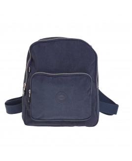 Lorenz Twin Top Zip Round Backpack with Front Zip Pocket- Price Drop!