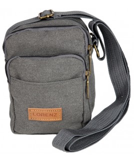 Lorenz Unisex Small Twin Top Zip Canvas Bag with Belt Loop - LOWER PRICE!