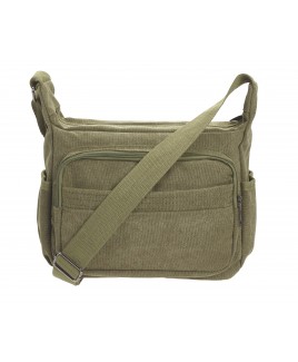 Large Unisex Canvas Bag with Top Zip, 2 Front Zips and Back Zip- New Lower Price