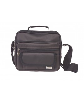 Lorenz Double Top Zip Polyester Bag with 2 Front Zips & Top Handle