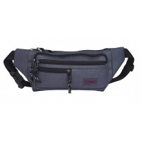 Lorenz  "3D" Polyester Unisex Multi Zip Slim Bumbag