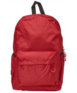 Polyester Zip Round Backpack with Front Zip Pocket, Two Size Pockets & Back Security Pocket