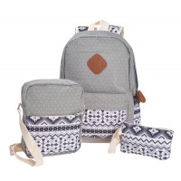 Set of 3 - Canvas Backpack, X-Body Bag and Purse.