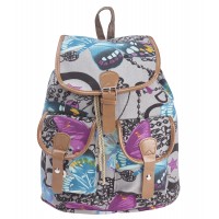 Boho Canvas Backpack with 2 Front Pockets-BARGAIN PRICE!