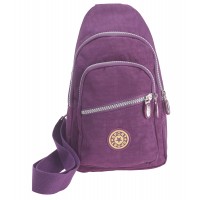 Crinkled Nylon X-Body Backpack with 3 Zips- While Stocks Last !!!!