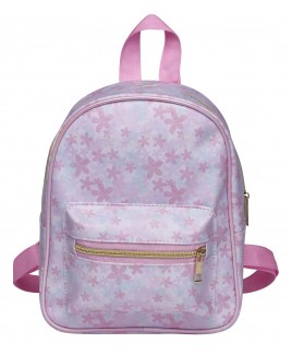 Lorenz Girls Medium Compact Zip Round Backpack with Front Zip Pocket