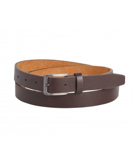 1" Leather Grain Belt with Brushed Nickel Buckle