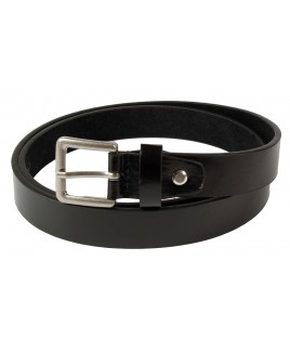1" Leather Look Belt with Matt Nickle Buckle-PRICE DROP !