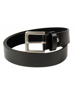 1.25" Leather Look Belt with Matt Nickle Buckle -CLEARANCE!