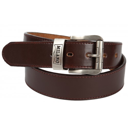 1.5" MIlano Belt with Silver Matt Branded Buckle --Price Drop!