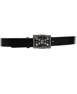 1.5" Belt with Square Diamante Buckle- CLEARANCE!