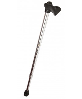 Silver Shaft Walking Stick with Moulded Handle (Right or Left Handed)