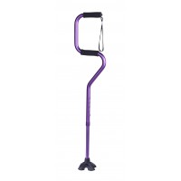 Cushion Handle Walking Stick with 2nd Handle & Quad Base