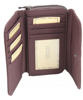 Lorenz Accessories RFID Protected Leather Zip Round Purse Wallet-BIG REDUCTIONS!