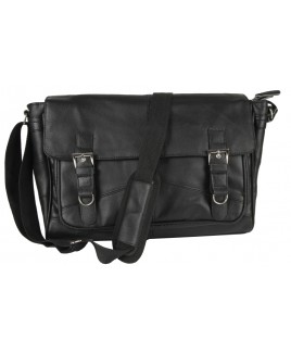 Lorenz Cow Hide Flapover Work/Student Bag with Buckles-MASSIVE PRICE DROP!