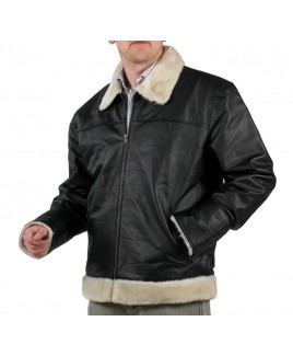 *Full Leather Jacket  with Faux Fur Collar & Cuffs - CLEARANCE!