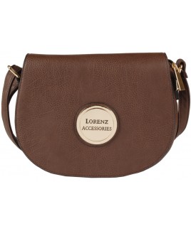 Lorenz Accessories Faux Leather Flapover X-Body Bag-CLEARANCE!!