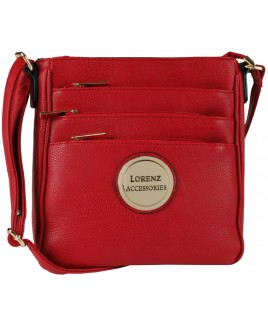 Lorenz Accessories Faux Leather Top Zip X-Body Bag -CLEARANCE!