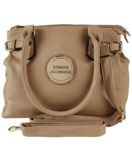 Lorenz Accessories Faux Leather Triple Top Zip Bag CLEARANCE!