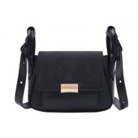 Lorenz Nubuck Grain PU Small Flapover with Flap-down RFID Protected Credit Card Section & Adjustable Strap