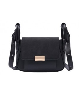 Lorenz Nubuck Grain PU Small Flapover with Flap-down RFID Protected Credit Card Section & Adjustable Strap