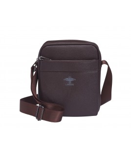 Lorenz Gents/Unisex Saffiano Grain PU Top Zip "Portrait" X-Body Bag
