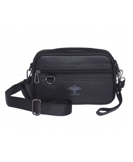 Lorenz Gents/Unisex Saffiano Grain PU X-Body Bag with Detachable Wrist Strap