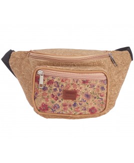 Lorenz Bumbag with Front Zipped Pocket in Cork Finish