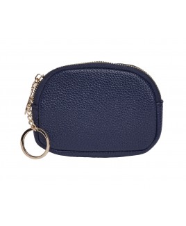 Lorenz Compact Zip Round Coin Purse with Keyring