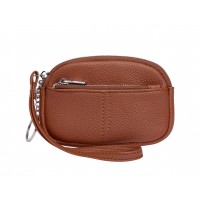 Lorenz Zip Round Coin Purse with Front Zip, Key Ring & Wrist Strap