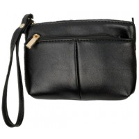 Lorenz Top Zip Purse with Front Zip & Wrist Strap
