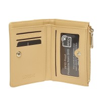 Lorenz Contrast PU Small Purse Wallet with Top Zip