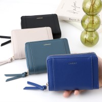 Lorenz RFID Small Zip Round Purse Wallet 