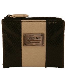 Lorenz Soft Lizard Grain PVC Small Purse/Wallet with 2 Top Zips- Special Offer !
